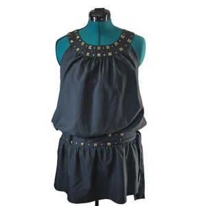 Moon Collection‎ Mini Dress Women M Black Sleeveless Studded Sheath